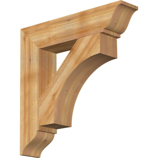 Ekena Millwork Westlake Traditional Rough Sawn Bracket, Western Red Cedar, 6"W x 30"D x 30"H BKT06X30X30WTL01RWR - main